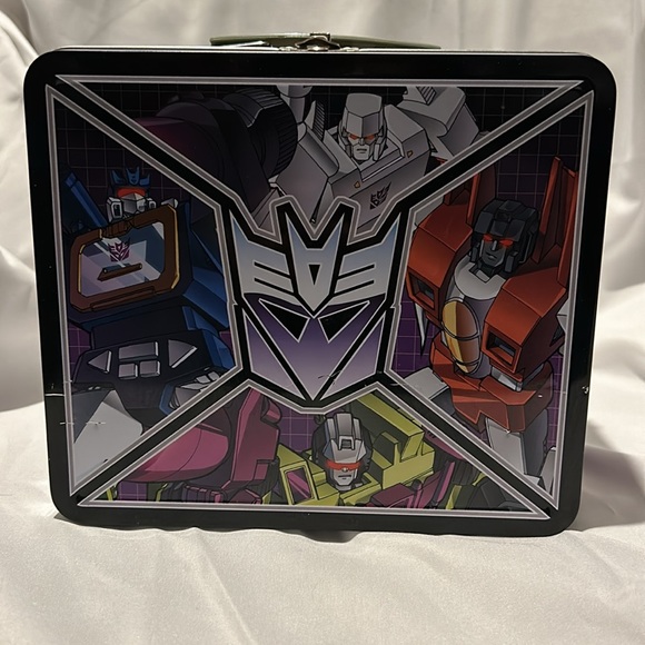 Transformers Lunch Tin, 2 misc Transformers, 5 happy meal toys,Optimus Lego - Picture 2 of 11